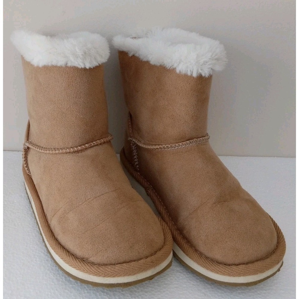 Wonder Nation Toddler Girls Chestnut Faux Shearling Boots Size 10